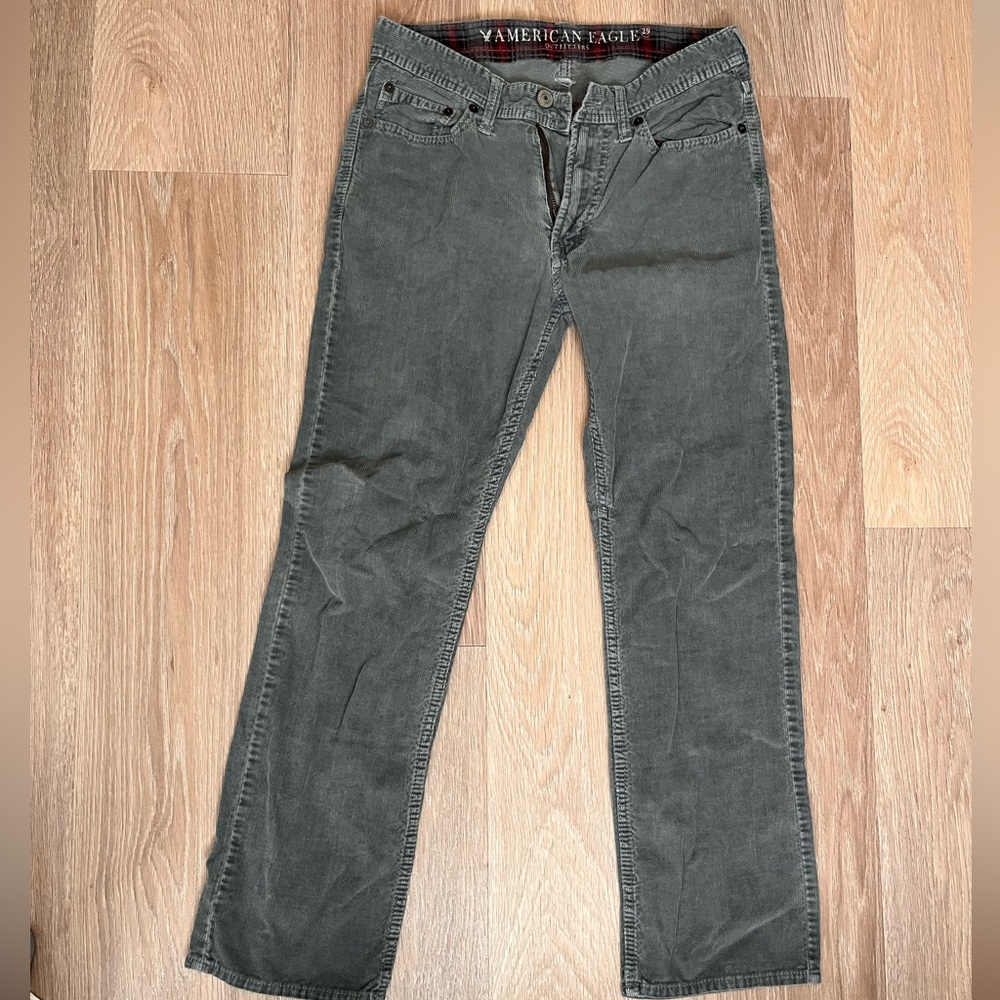 American Eagle Outfitters Gray Corduroy Pants